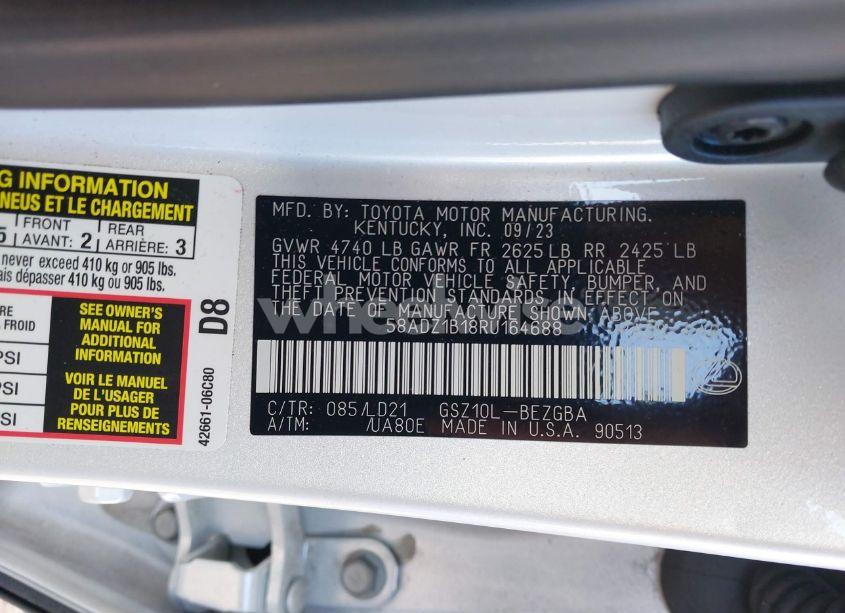 Photo 9 of 2024 Lexus Es 350 (VIN 58ADZ1B18RU164688)