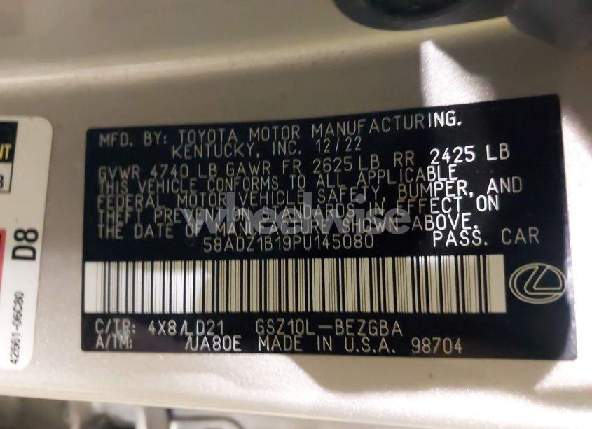 Photo 9 of 2023 Lexus Es 350 (VIN 58ADZ1B19PU145080)