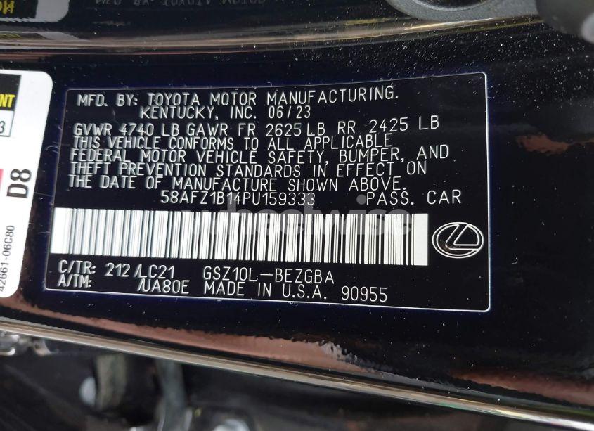 Photo 9 of 2023 Lexus Es 350 ULTRA LUXURY (VIN 58AFZ1B14PU159333)