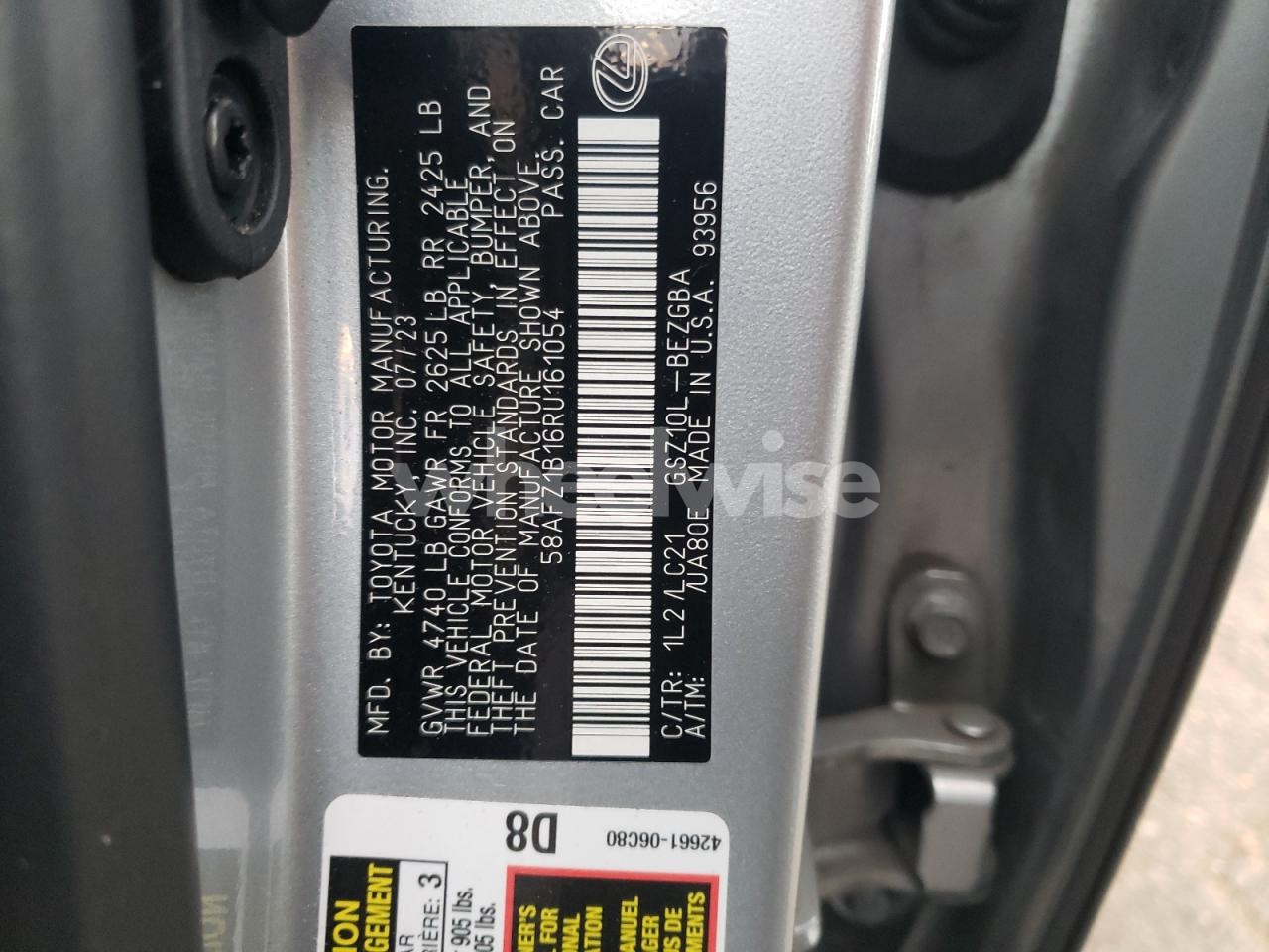 Photo 12 of 2024 LEXUS ES 350 BASE (VIN 58AFZ1B16RU161054)