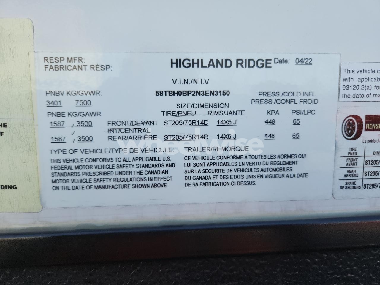 Photo 10 of 2022 HIGHLAND RIDGE OPEN RANGE (VIN 58TBH0BP2N3EN3150)