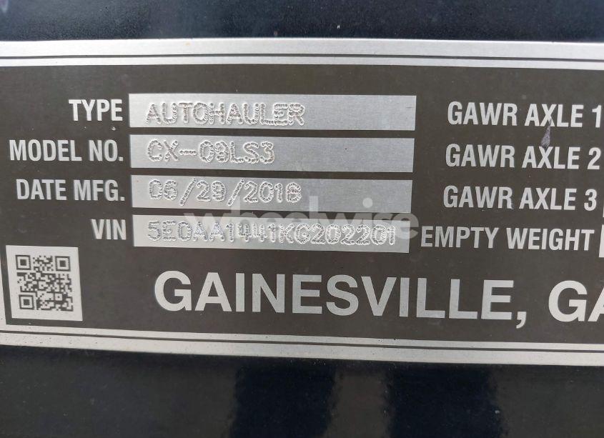 Photo 9 of 2019 Cottrell Inc TRAILER (VIN 5E0AA1441KG202201)