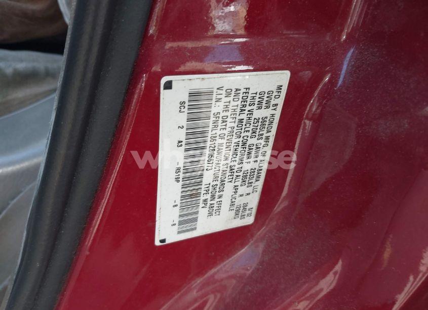 Photo 9 of 2002 Honda Odyssey EX (VIN 5FNRL18612B056773)