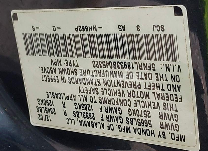 Photo 9 of 2003 Honda Odyssey EX-L (VIN 5FNRL18933B045320)