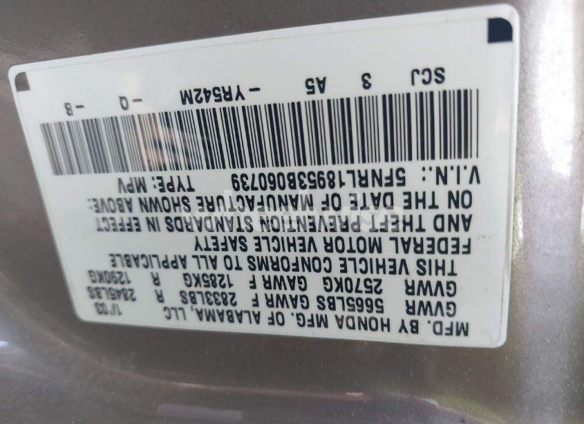 Photo 9 of 2003 Honda Odyssey EX-L (VIN 5FNRL18953B060739)