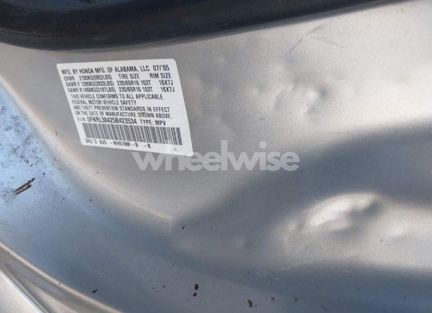 Photo 9 of 2005 Honda Odyssey EX (VIN 5FNRL38425B423534)