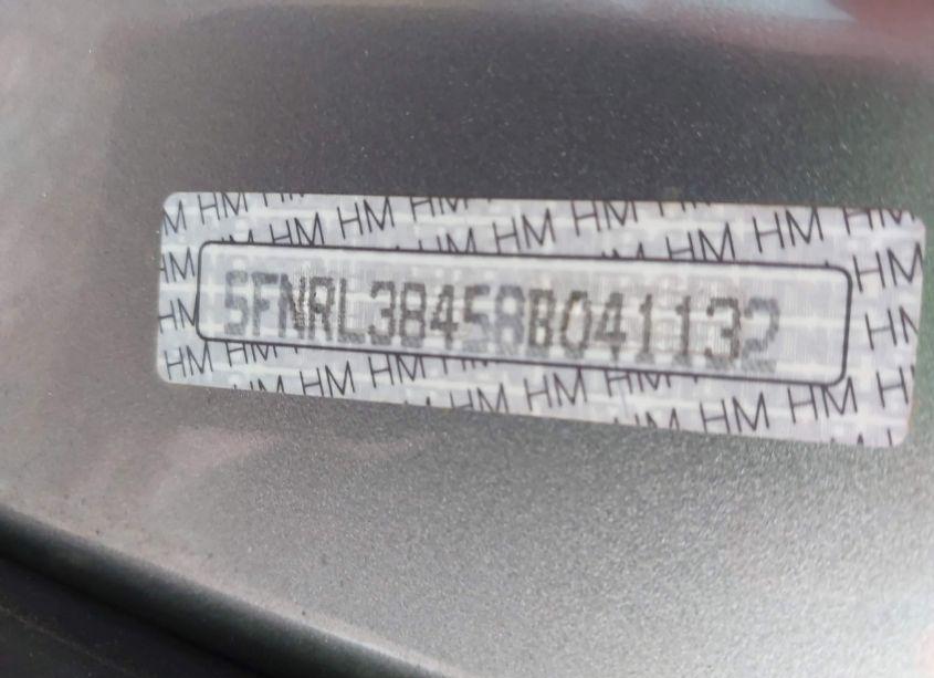 Photo 9 of 2008 Honda Odyssey EX (VIN 5FNRL38458B041132)