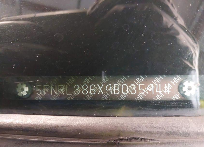 Photo 18 of 2009 Honda Odyssey EX-L (VIN 5FNRL386X9B035944)