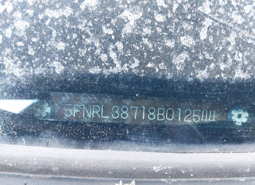 Photo 17 of 2008 Honda Odyssey EXL (VIN 5FNRL38718B012544)