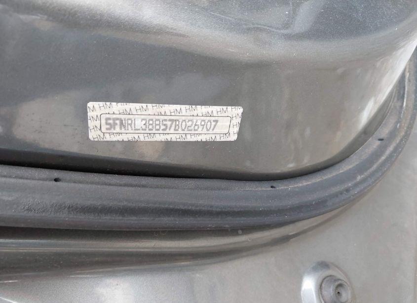 Photo 9 of 2007 Honda Odyssey TOURING (VIN 5FNRL38857B026907)