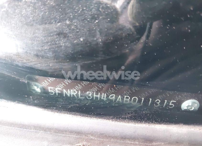 Photo 12 of 2010 Honda Odyssey EX (VIN 5FNRL3H49AB011315)