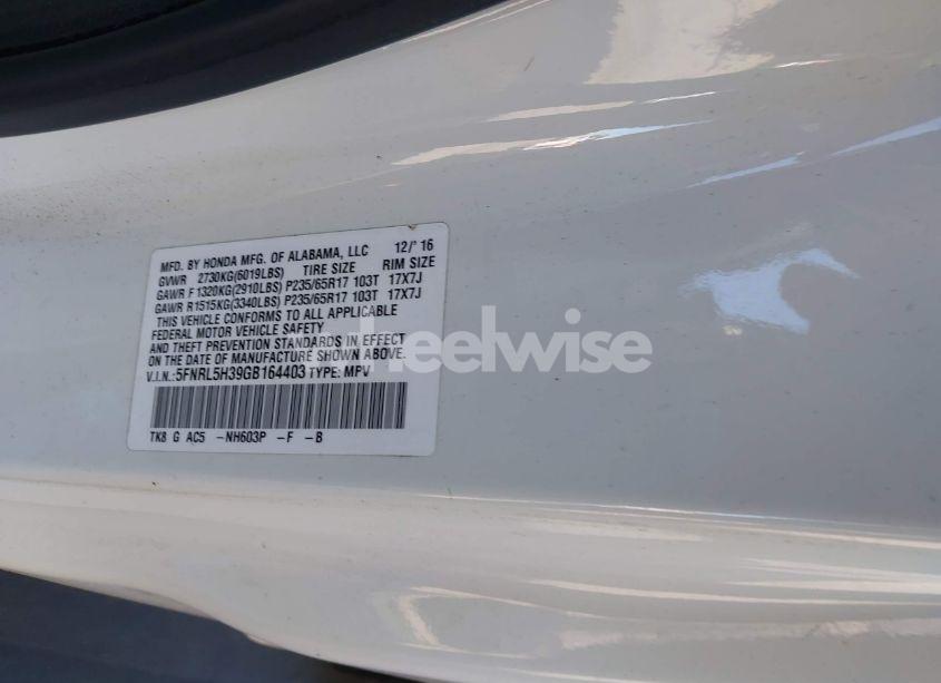 Photo 9 of 2016 Honda Odyssey SE (VIN 5FNRL5H39GB164403)