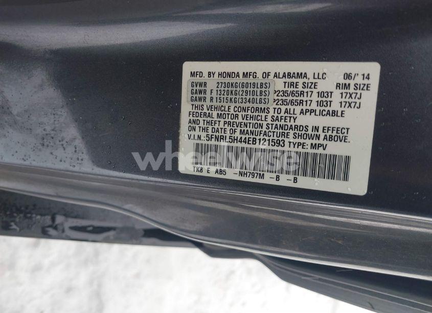 Photo 9 of 2014 Honda Odyssey EX (VIN 5FNRL5H44EB121593)