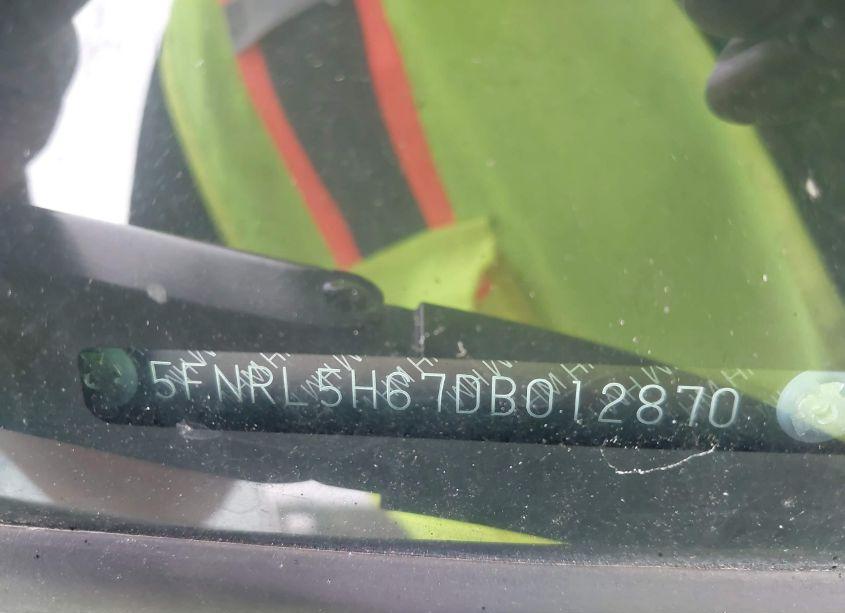 Photo 9 of 2013 Honda Odyssey EX-L (VIN 5FNRL5H67DB012870)