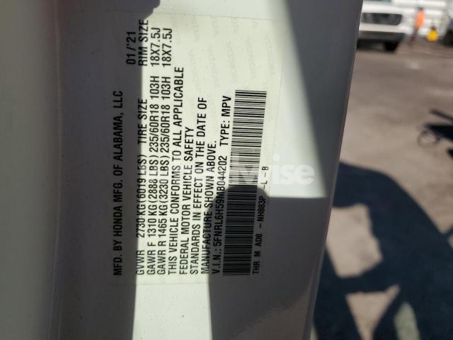 Photo 11 of 2021 HONDA ODYSSEY EX (VIN 5FNRL6H59MB044202)