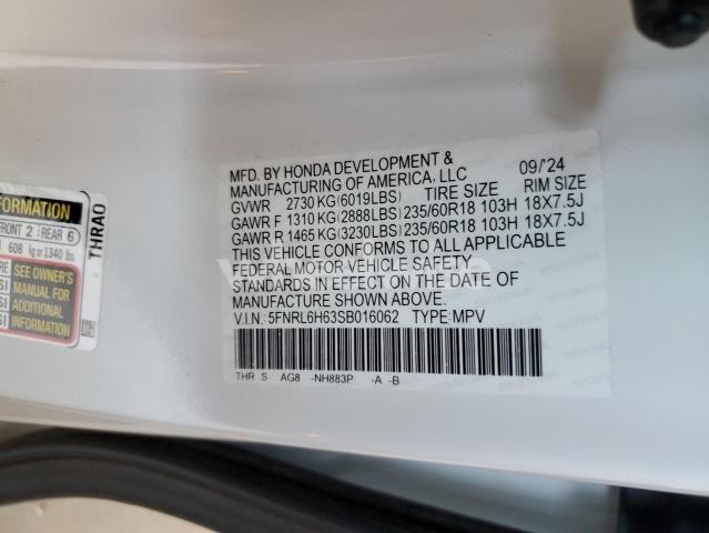 Photo 7 of 2025 HONDA ODYSSEY EXL (VIN 5FNRL6H63SB016062)