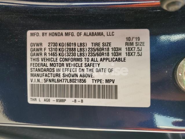 Photo 6 of 2020 HONDA ODYSSEY EXL (VIN 5FNRL6H77LB021856)