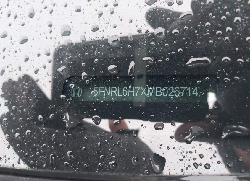 Photo 9 of 2021 Honda Odyssey EX-L (VIN 5FNRL6H7XMB026714)