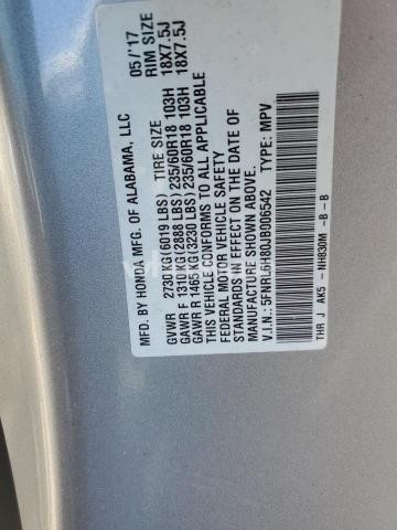 Photo 5 of 2018 HONDA ODYSSEY TOURING (VIN 5FNRL6H80JB006542)