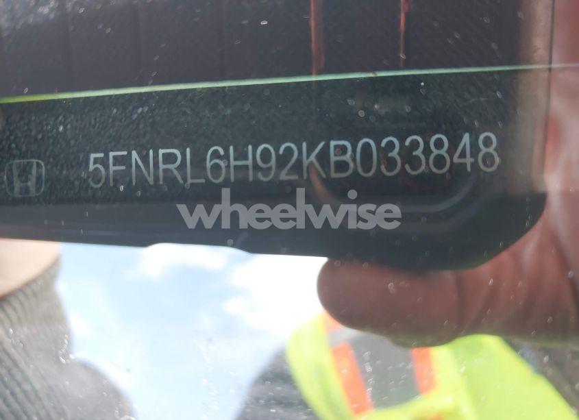 Photo 9 of 2019 Honda Odyssey ELITE (VIN 5FNRL6H92KB033848)