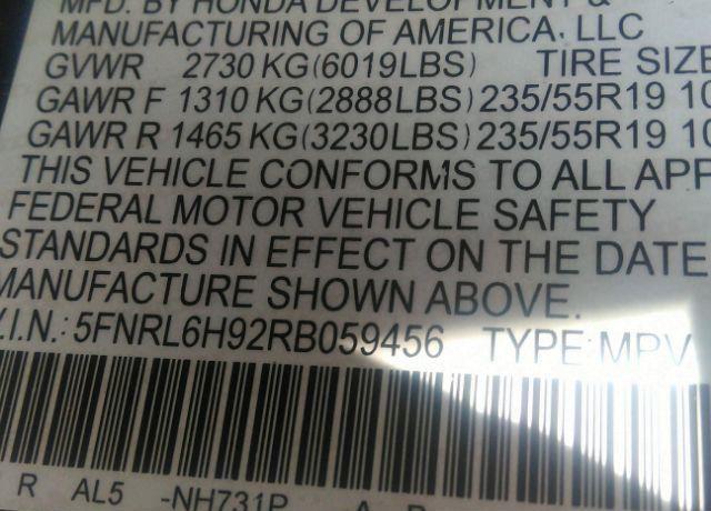 Photo 9 of 2024 Honda Odyssey ELITE (VIN 5FNRL6H92RB059456)