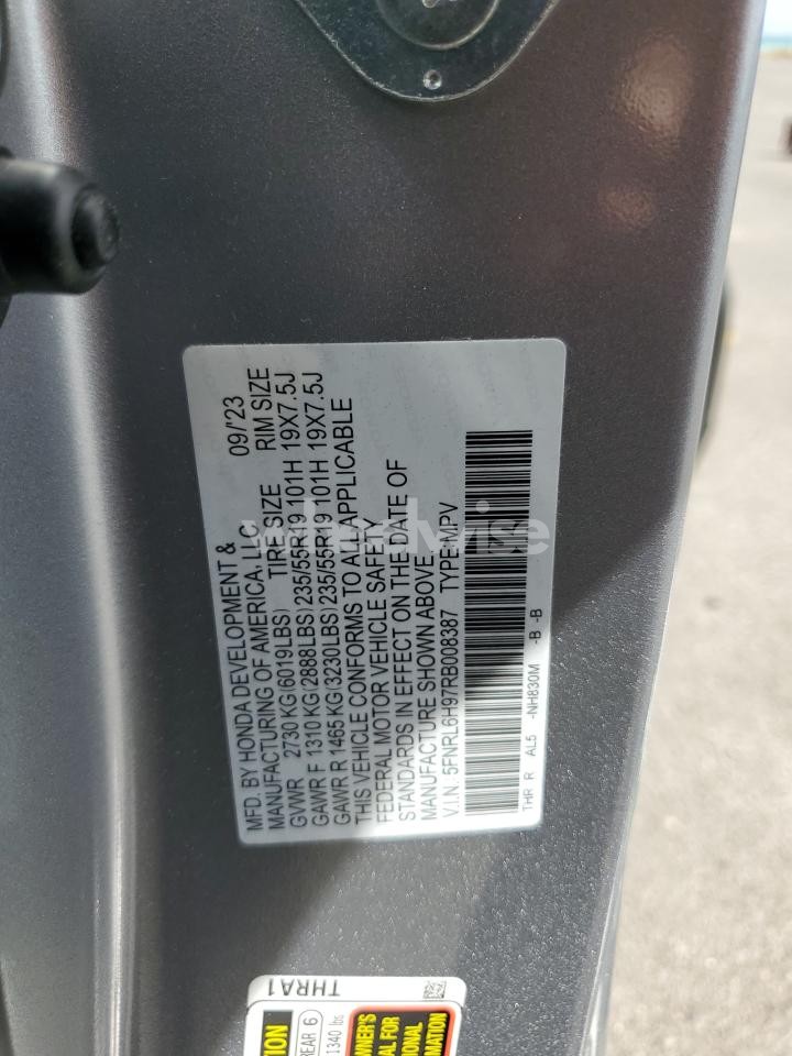 Photo 13 of 2024 HONDA ODYSSEY ELITE (VIN 5FNRL6H97RB008387)