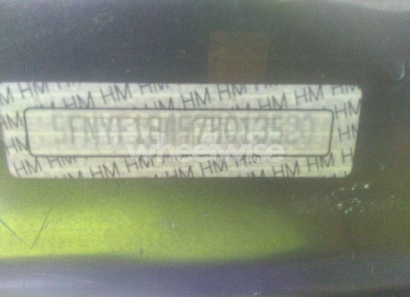 Photo 9 of 2007 Honda Pilot EX (VIN 5FNYF18497B013520)