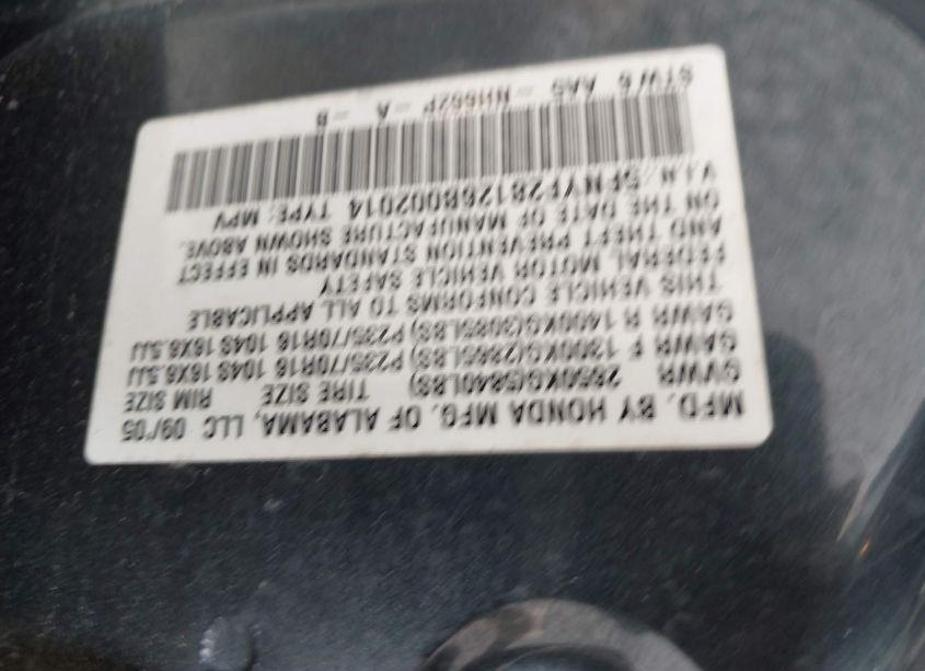 Photo 9 of 2006 Honda Pilot LX (VIN 5FNYF28126B002014)