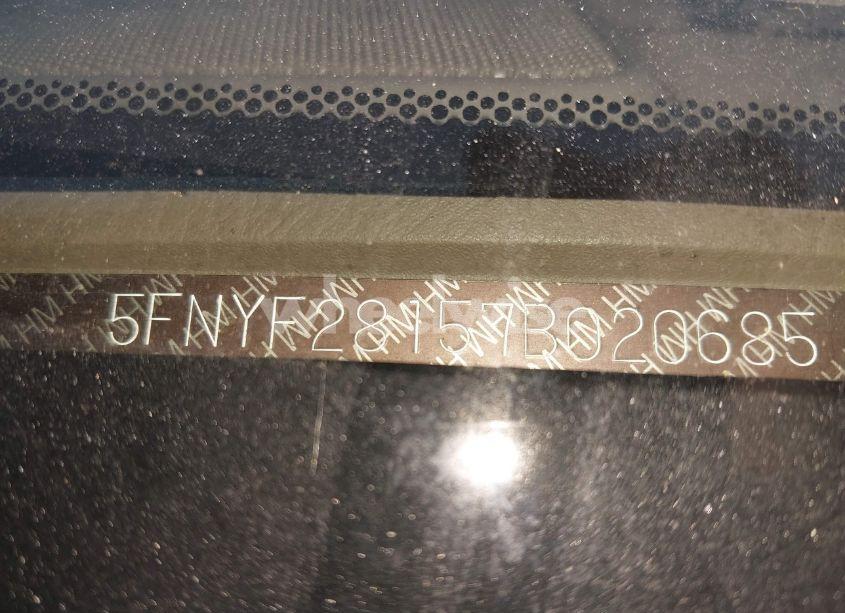 Photo 9 of 2007 Honda Pilot LX (VIN 5FNYF28157B020685)