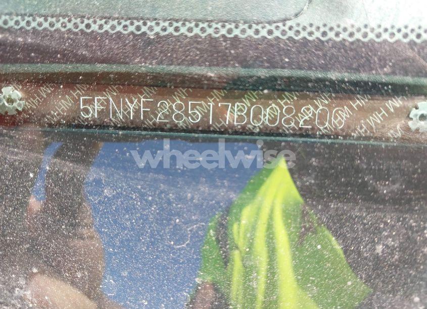 Photo 9 of 2007 Honda Pilot EX-L (VIN 5FNYF28517B008200)