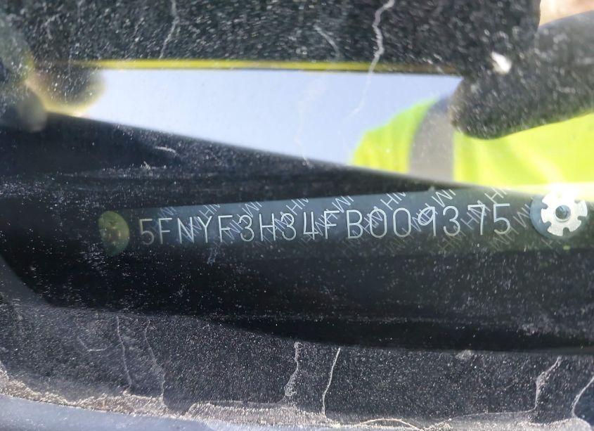 Photo 9 of 2015 Honda Pilot SE (VIN 5FNYF3H34FB009375)