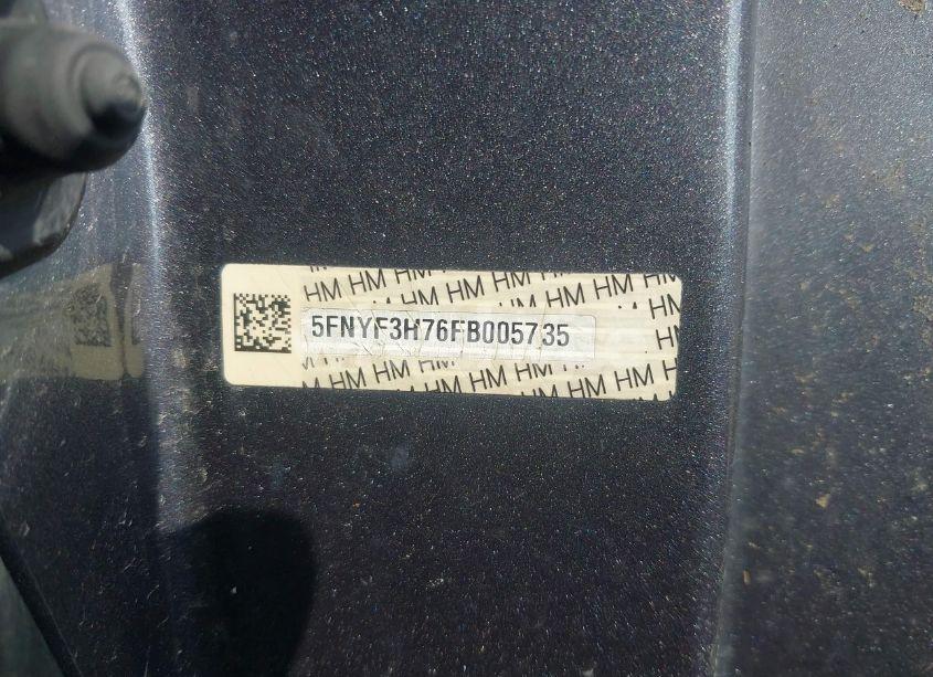 Photo 9 of 2015 Honda Pilot EX-L (VIN 5FNYF3H76FB005735)