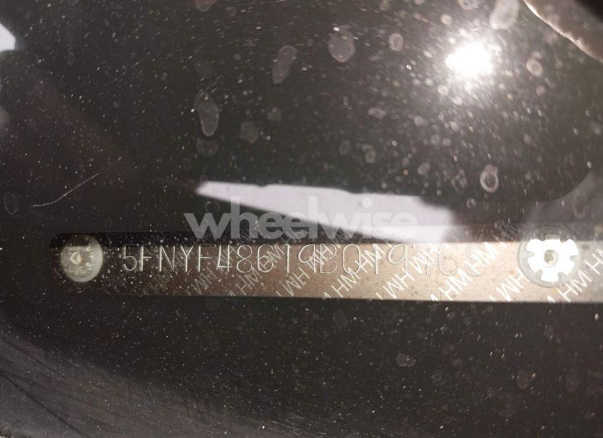 Photo 17 of 2009 Honda Pilot EX-L (VIN 5FNYF48619B019768)