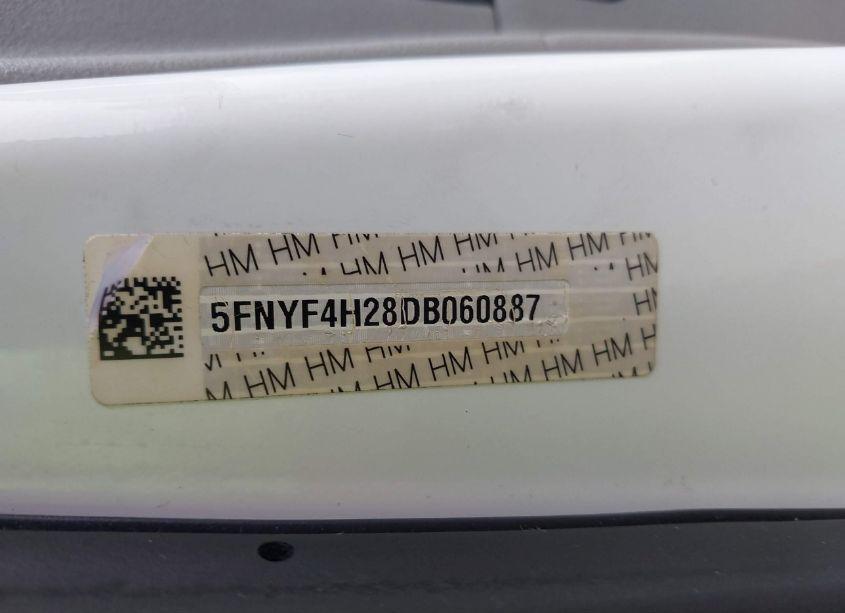 Photo 9 of 2013 Honda Pilot LX (VIN 5FNYF4H28DB060887)