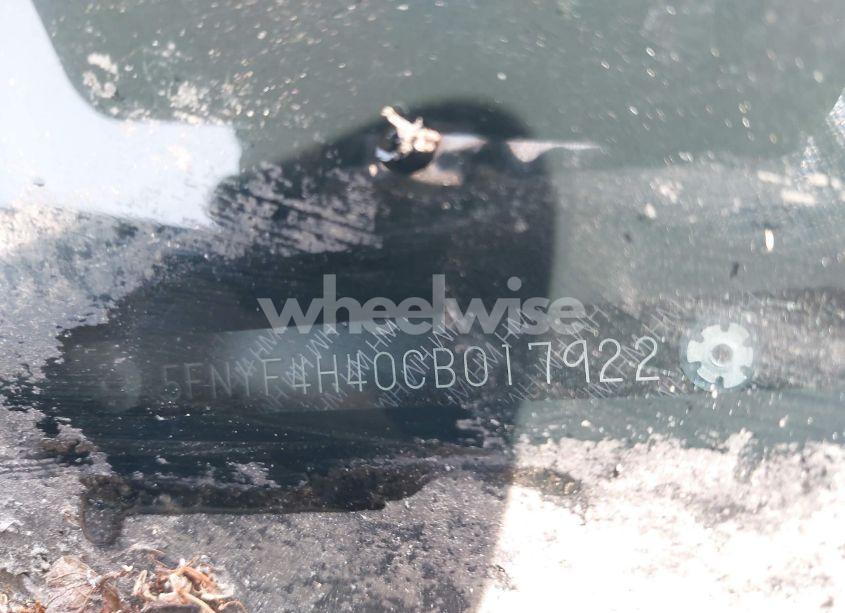 Photo 17 of 2012 Honda Pilot EX (VIN 5FNYF4H40CB017922)