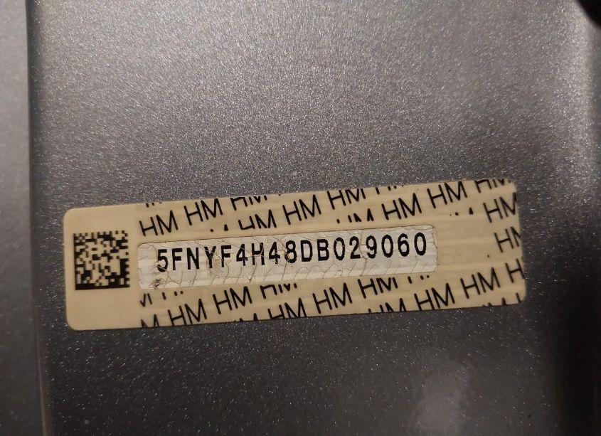 Photo 17 of 2013 Honda Pilot EX (VIN 5FNYF4H48DB029060)