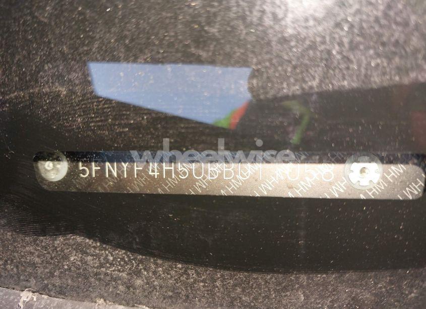 Photo 9 of 2011 Honda Pilot EX-L (VIN 5FNYF4H50BB011058)