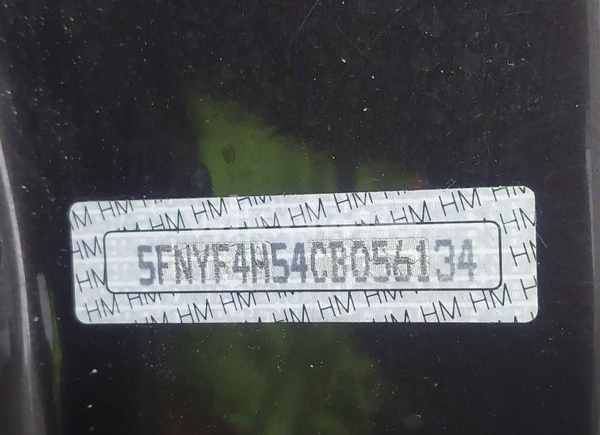 Photo 9 of 2012 Honda Pilot EX-L (VIN 5FNYF4H54CB056134)