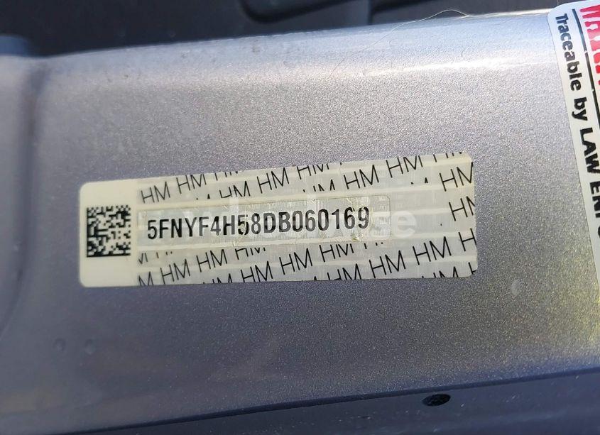 Photo 9 of 2013 Honda Pilot EX-L (VIN 5FNYF4H58DB060169)