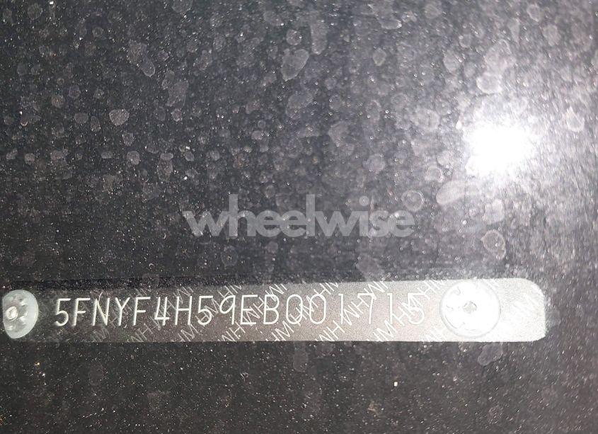 Photo 18 of 2014 Honda Pilot EX-L (VIN 5FNYF4H59EB001715)