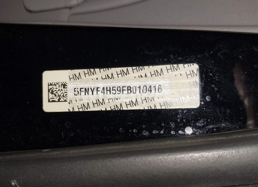 Photo 9 of 2015 Honda Pilot EX-L (VIN 5FNYF4H59FB010416)