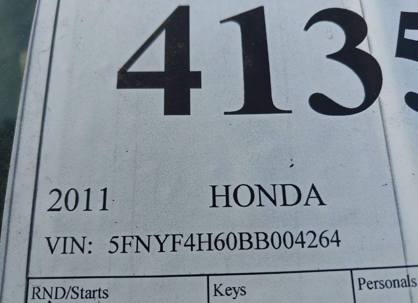 Photo 18 of 2011 Honda Pilot EX-L (VIN 5FNYF4H60BB004264)