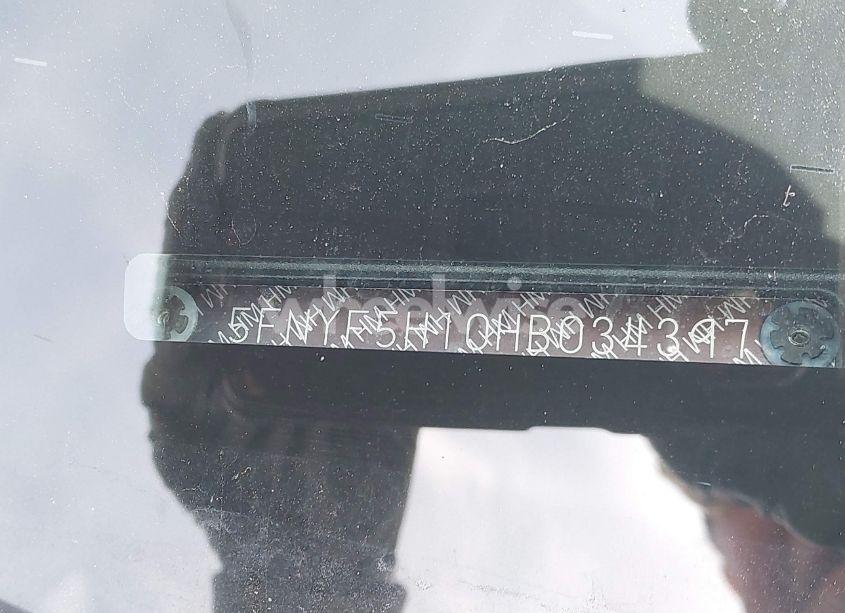 Photo 9 of 2017 Honda Pilot LX (VIN 5FNYF5H10HB034397)