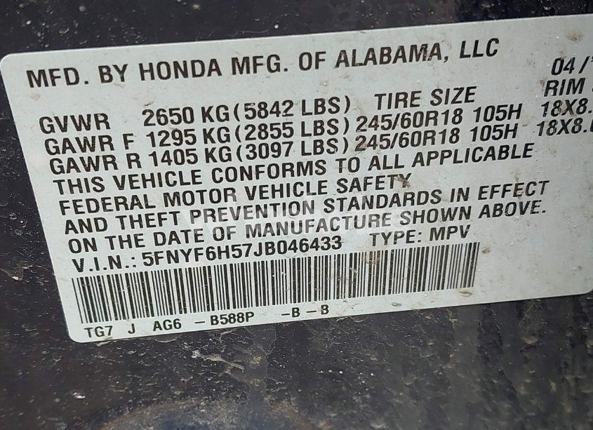 Photo 9 of 2018 Honda Pilot EX-L (VIN 5FNYF6H57JB046433)