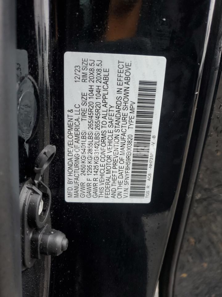 Photo 13 of 2024 HONDA PASSPORT EXL (VIN 5FNYF8H69RB012140)