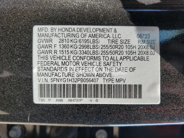 2023 HONDA PILOT SPORT (VIN 5FNYG1H32PB056407) main photo