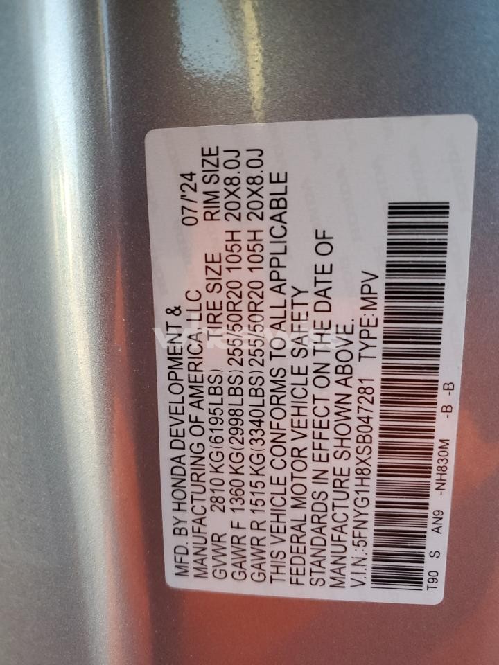 Photo 14 of 2025 HONDA PILOT ELITE (VIN 5FNYG1H8XSB047281)