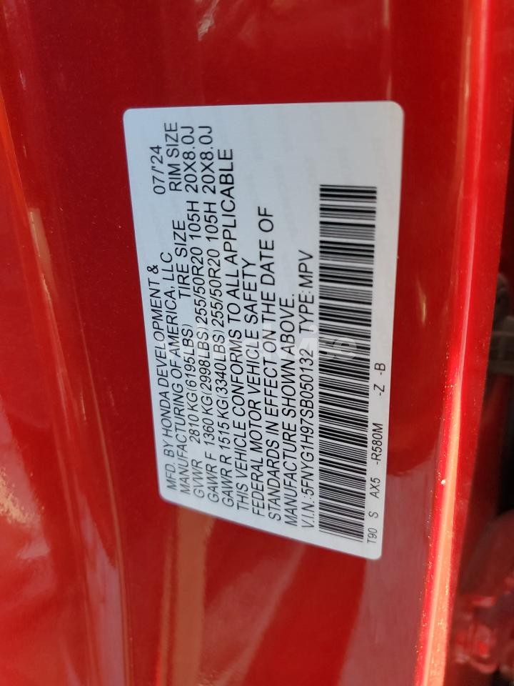 Photo 13 of 2025 HONDA PILOT BLACK (VIN 5FNYG1H97SB050132)