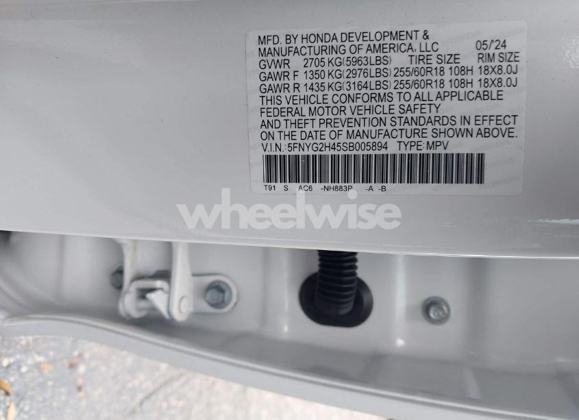Photo 9 of 2025 Honda Pilot EX-L (VIN 5FNYG2H45SB005894)