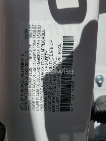 Photo 8 of 2025 HONDA RIDGELINE RTL N/A (VIN 5FPYK3F50SB026515)